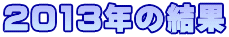 2013 2013年の結果